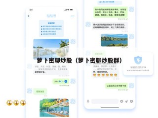 萝卜密聊炒股（萝卜密聊炒股群）