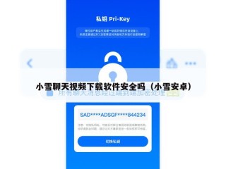小雪聊天视频下载软件安全吗（小雪安卓）