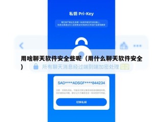 用啥聊天软件安全些呢（用什么聊天软件安全）