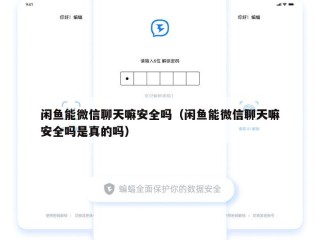 闲鱼能微信聊天嘛安全吗（闲鱼能微信聊天嘛安全吗是真的吗）