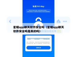星耀app聊天软件安全吗（星耀app聊天软件安全吗是真的吗）