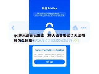 qq聊天语音已加密（聊天语音加密了无法播放怎么回事）
