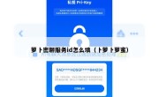 萝卜密聊服务id怎么填（卜萝卜萝蜜）