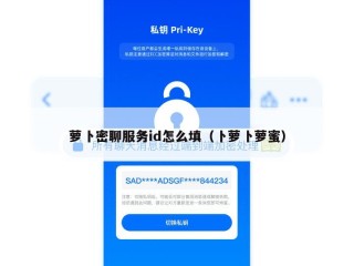 萝卜密聊服务id怎么填（卜萝卜萝蜜）