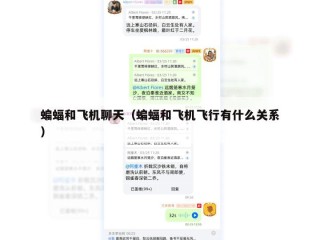 蝙蝠和飞机聊天（蝙蝠和飞机飞行有什么关系）