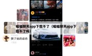 蝙蝠聊天app下载不了（蝙蝠聊天app下载不了吗）