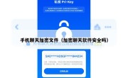 手机聊天加密文件（加密聊天软件安全吗）