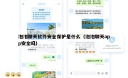 泡泡聊天软件安全保护是什么（泡泡聊天app安全吗）