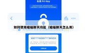 如何使用蝙蝠聊天功能（蝙蝠聊天怎么用）