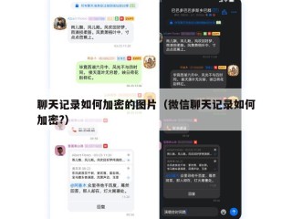 聊天记录如何加密的图片（微信聊天记录如何加密?）