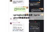 springboot通讯加密（springboot数据源加密）