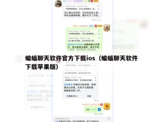 蝙蝠聊天软件官方下载ios（蝙蝠聊天软件下载苹果版）