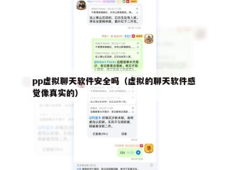 pp虚拟聊天软件安全吗（虚拟的聊天软件感觉像真实的）