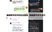蝙蝠聊天软件的全名是啥（蝙蝠聊天软件简介）