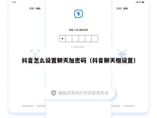 抖音怎么设置聊天加密码（抖音聊天框设置）