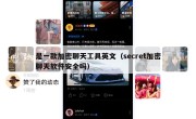 是一款加密聊天工具英文（secret加密聊天软件安全吗）