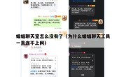 蝙蝠聊天室怎么没有了（为什么蝙蝠聊天工具一直连不上网）