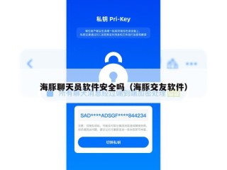 海豚聊天员软件安全吗（海豚交友软件）