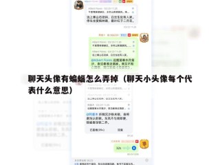 聊天头像有蝙蝠怎么弄掉（聊天小头像每个代表什么意思）