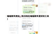 蝙蝠聊天类似（有没有比蝙蝠聊天更好的工具）