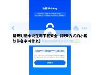 聊天对话小说在哪下载安全（聊天方式的小说软件名字叫什么）