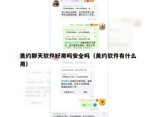 美约聊天软件好用吗安全吗（美约软件有什么用）