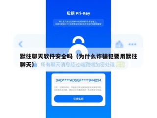 默往聊天软件安全吗（为什么诈骗犯要用默往聊天）