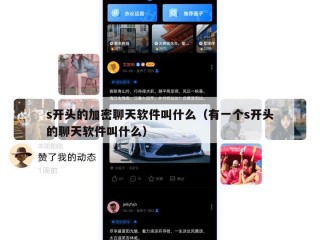 s开头的加密聊天软件叫什么（有一个s开头的聊天软件叫什么）