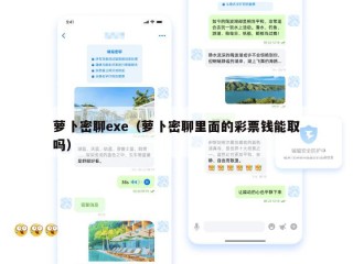 萝卜密聊exe（萝卜密聊里面的彩票钱能取吗）
