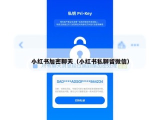 小红书加密聊天（小红书私聊留微信）