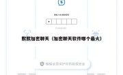 默默加密聊天（加密聊天软件哪个最火）