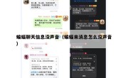 蝙蝠聊天信息没声音（蝙蝠来消息怎么没声音）