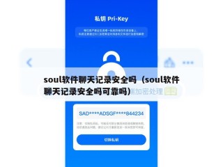 soul软件聊天记录安全吗（soul软件聊天记录安全吗可靠吗）
