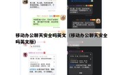 移动办公聊天安全吗英文（移动办公聊天安全吗英文版）