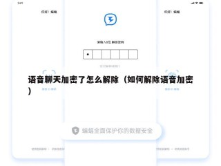 语音聊天加密了怎么解除（如何解除语音加密）