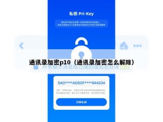 通讯录加密p10（通讯录加密怎么解除）
