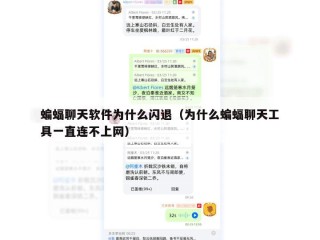 蝙蝠聊天软件为什么闪退（为什么蝙蝠聊天工具一直连不上网）