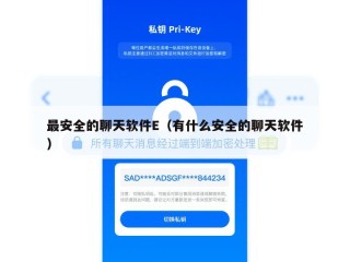 最安全的聊天软件E（有什么安全的聊天软件）