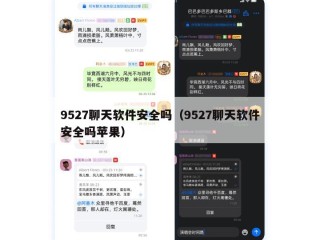 9527聊天软件安全吗（9527聊天软件安全吗苹果）