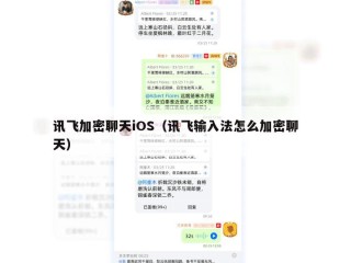 讯飞加密聊天iOS（讯飞输入法怎么加密聊天）