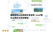 聊天软件soul发照片安全吗（soul发什么照片不符合规定）