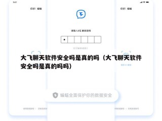 大飞聊天软件安全吗是真的吗（大飞聊天软件安全吗是真的吗吗）