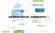 微信强制聊天器安全吗（的强制聊天软件）