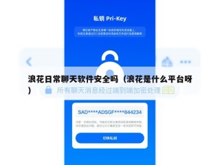 浪花日常聊天软件安全吗（浪花是什么平台呀）