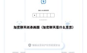 加密聊天纸条画图（加密聊天是什么意思）