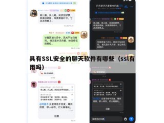 具有SSL安全的聊天软件有哪些（ssl有用吗）