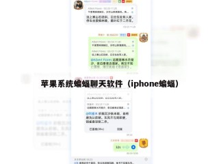 苹果系统蝙蝠聊天软件（iphone蝙蝠）