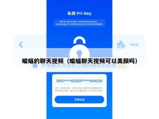 蝙蝠的聊天视频（蝙蝠聊天视频可以美颜吗）