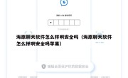 海原聊天软件怎么样啊安全吗（海原聊天软件怎么样啊安全吗苹果）