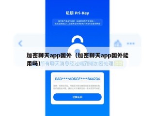 加密聊天app国外（加密聊天app国外能用吗）